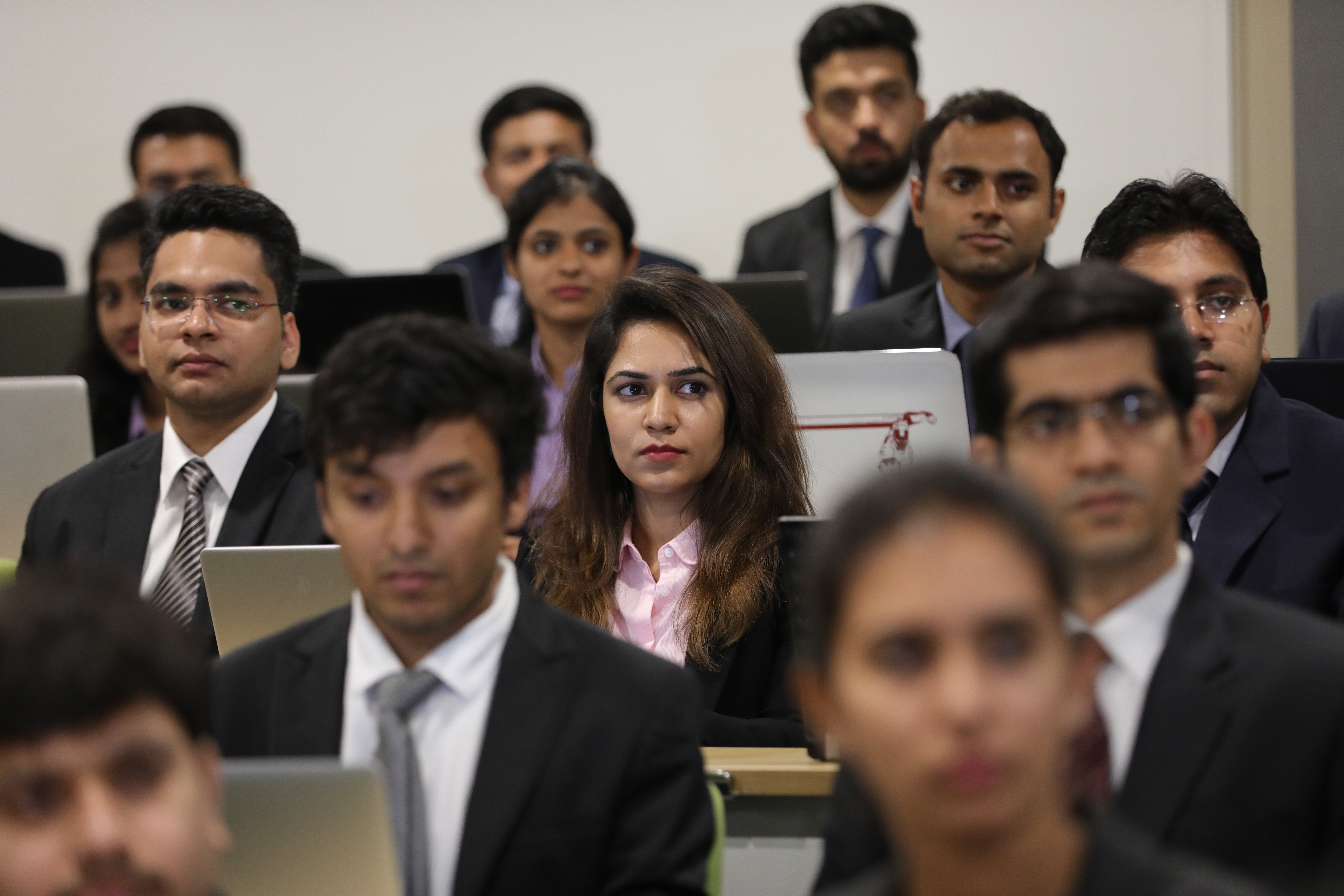 Students from diverse backgrounds in a one-year MBA course