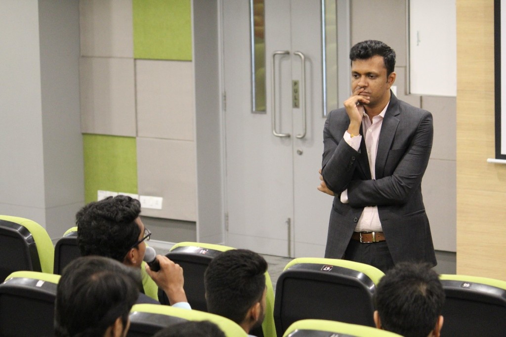 Mr. Abhimanyu Dasgupta from Deloitte addressing the PGDM Students at Great Lakes Institute of Management, Gurgaon.